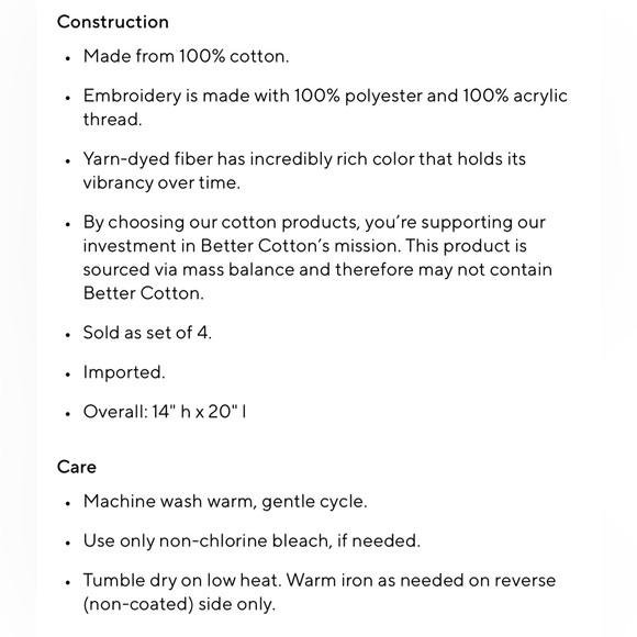 🇺🇸Pottery Barn🇺🇸 American Flag Cotton Placemats-Set of 6 - Picture 6 of 10